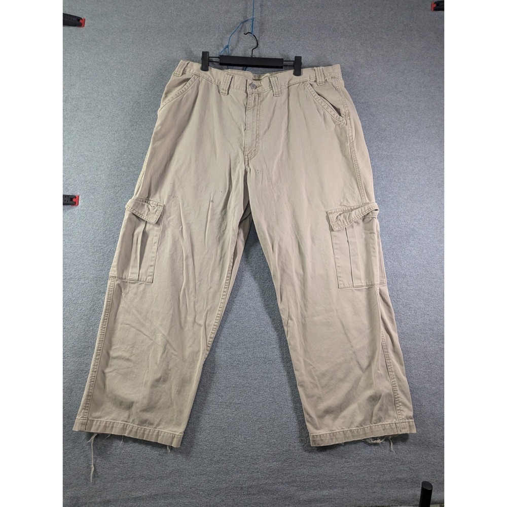 VTG Levi's SilverTab Cargo Pants 40x30 90s Skater Grunge Khaki Hong Kong Utility